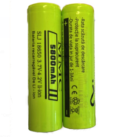 Set 2 Acumulatori VERDE DESCHIS Li-Ion ART 18650 2200 mAh 3.7V FARA varf